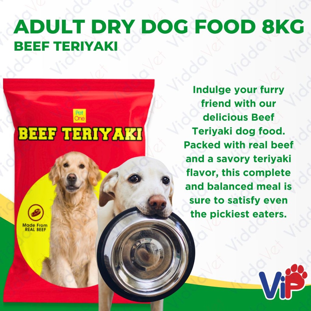Adult Dry Dog Food Beef Teriyaki 8kg