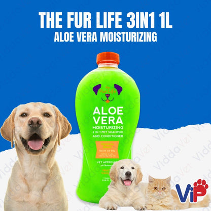The Fur Life 3-in-1 Aloe Vera Moisturizing Dog Shampoo 1L