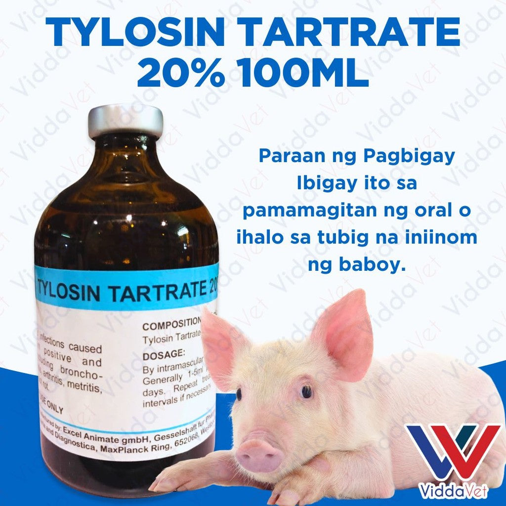 1 bot Tylosin 20% 100ml for animals made in Germany anti pagtatae sa baboy tylosin tartrate 20%