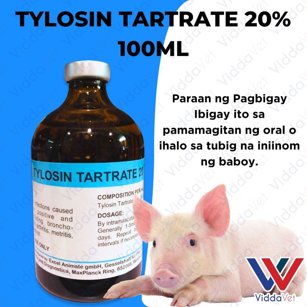 1 bot Tylosin 20% 100ml for animals made in Germany anti pagtatae sa baboy tylosin tartrate 20%