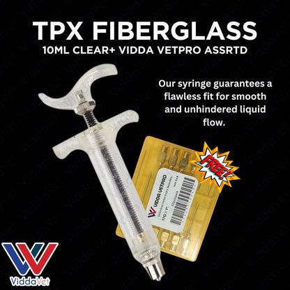10mL Fiberglass Syringe with Vidda Vetpro Needles