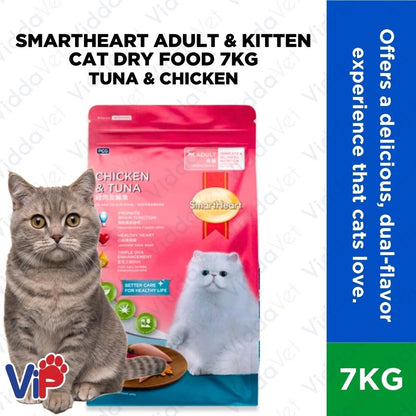 SmartHeart Adult & Kitten Cat Food  Tuna and Chicken 7kg
