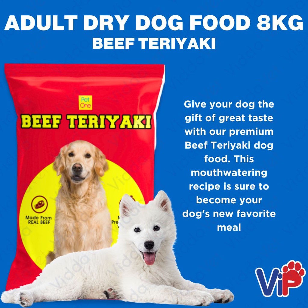Adult Dry Dog Food Beef Teriyaki 8kg