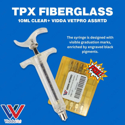 10mL Fiberglass Syringe with Vidda Vetpro Needles