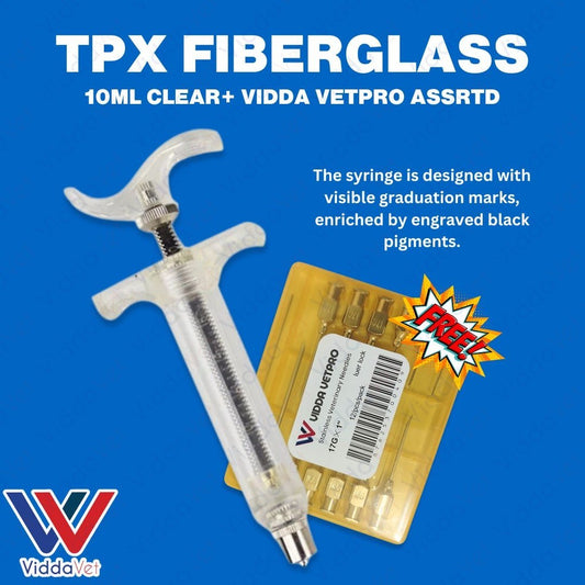 10mL Fiberglass Syringe with Vidda Vetpro Needles