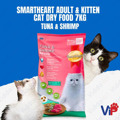 SmartHeart Adult and Kitten Cat Food Tuna and Shrimp 7kg