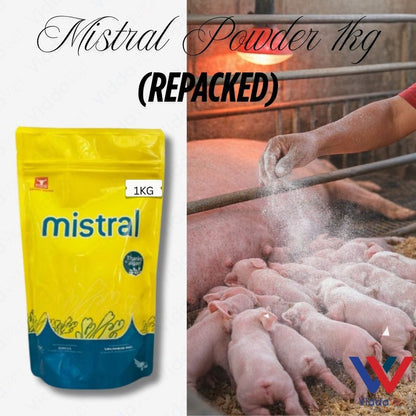 Mistral Drying Powder 1kg Repacked for Newborn Animals Body Drying Powder