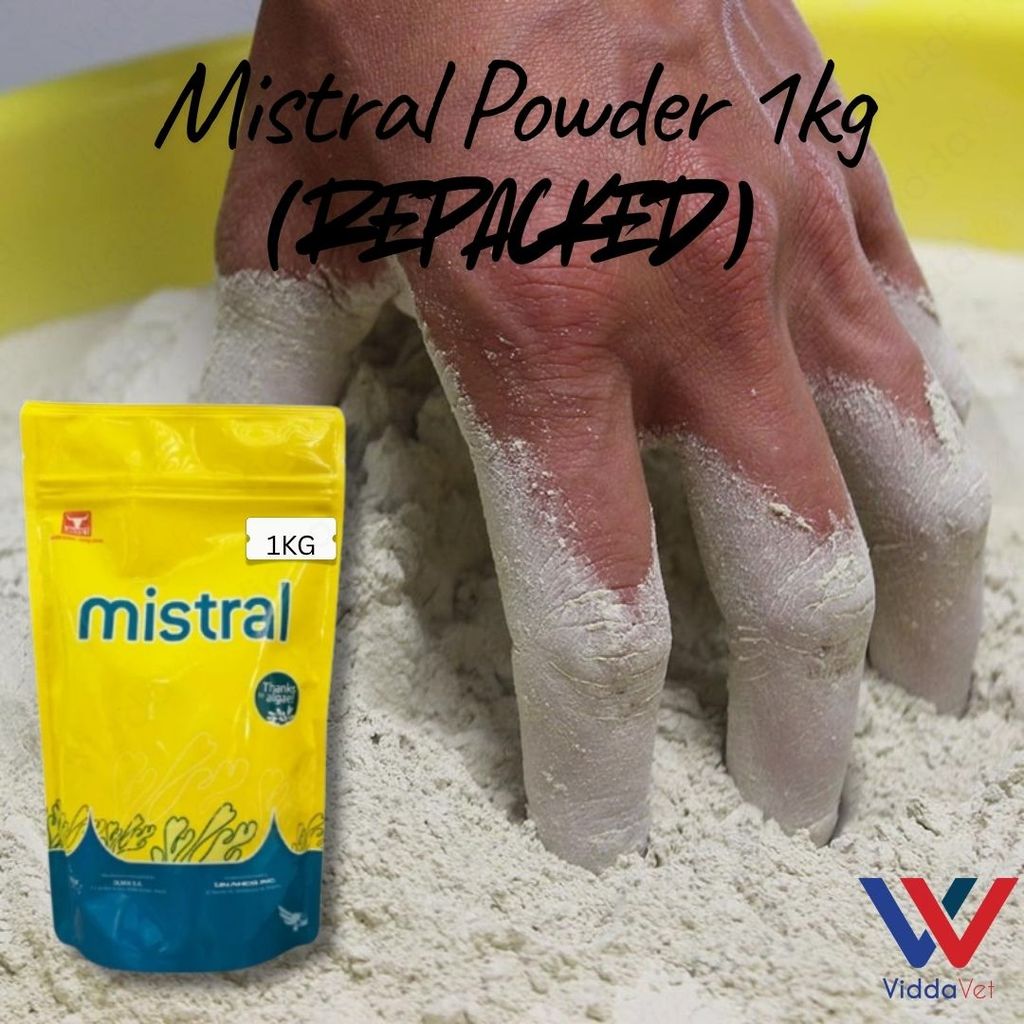 Mistral Drying Powder 1kg Repacked for Newborn Animals Body Drying Powder