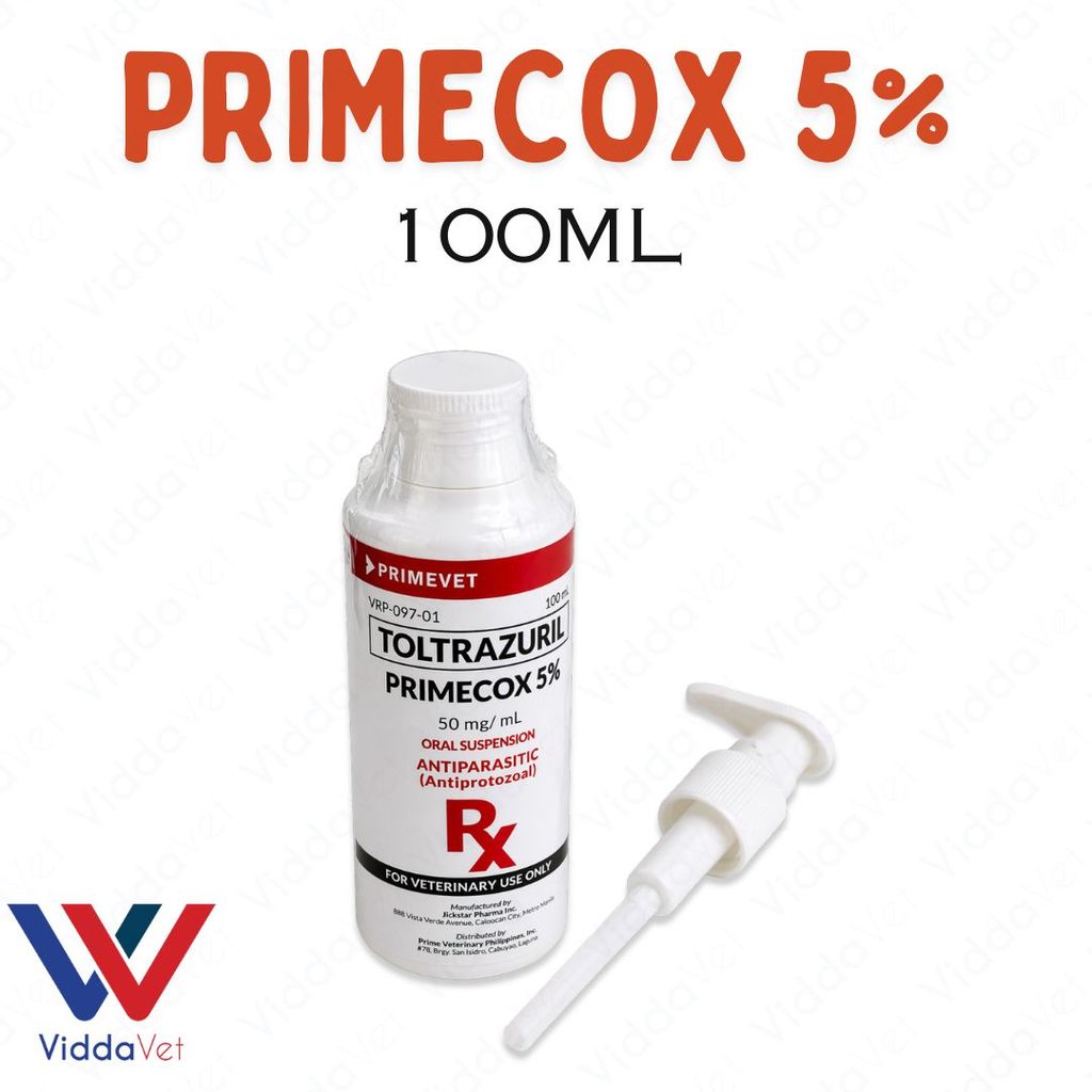 Primecox 5% 100ml Toltrazuril for Piglets and Calves Growth Support
