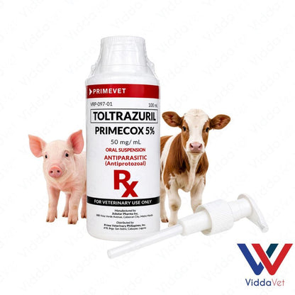 Primecox 5% 100ml Toltrazuril for Piglets and Calves Growth Support