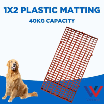 Matibay na 1x2 Plastic Mattings Pang Kulungan ng Baboy, Manok, at Pusa color red/blue/white