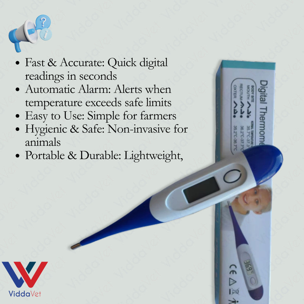 Farm Digital Thermometer for Livestock and Animals