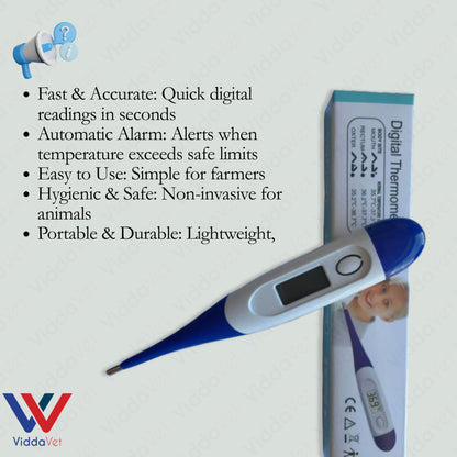 Farm Digital Thermometer for Livestock and Animals