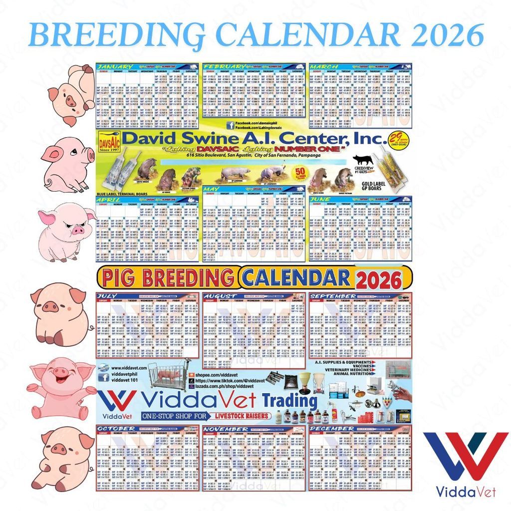 Pig Breeding & Farrowing Calendar 2026 for Swine Farmers