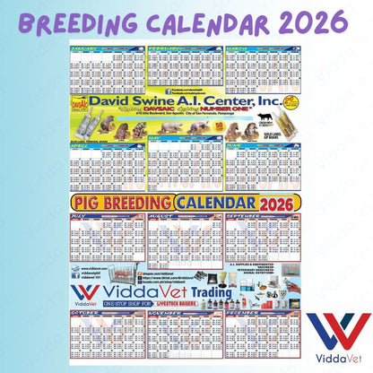 Pig Breeding & Farrowing Calendar 2026 for Swine Farmers