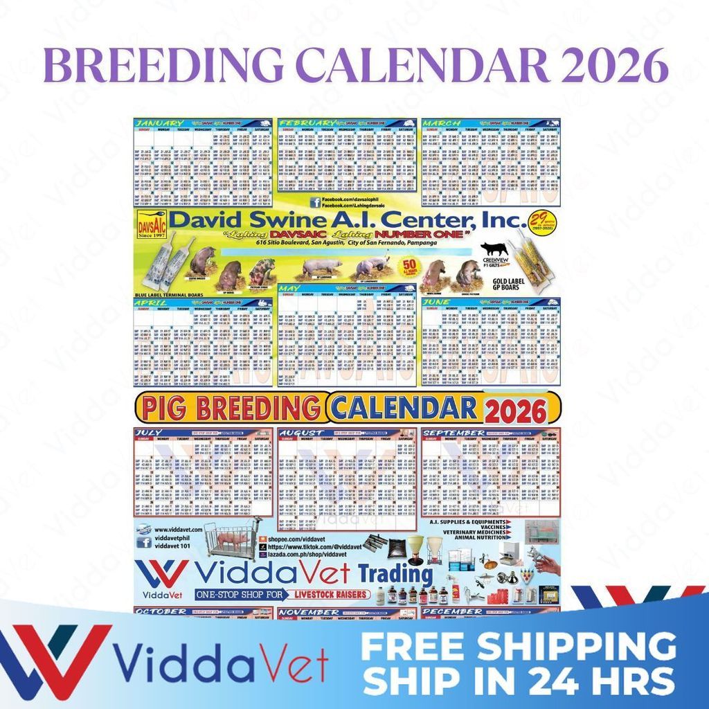Pig Breeding & Farrowing Calendar 2026 for Swine Farmers