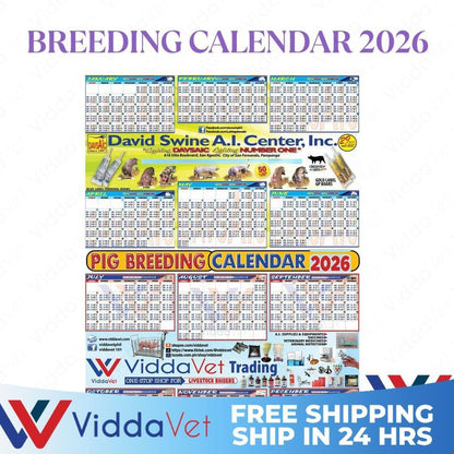 Pig Breeding & Farrowing Calendar 2026 for Swine Farmers