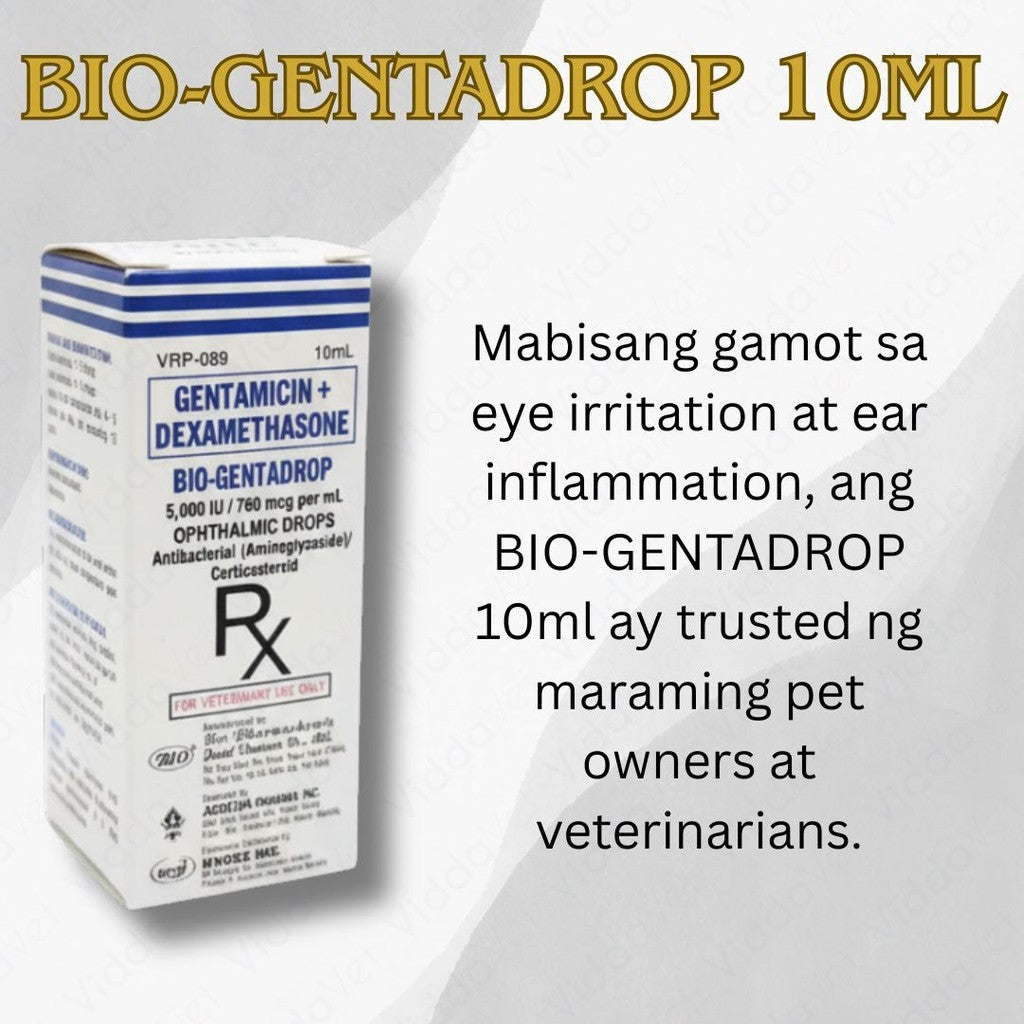 Bio Gentadrop 10ml Ear Cleaner and Eye Relief for Pets