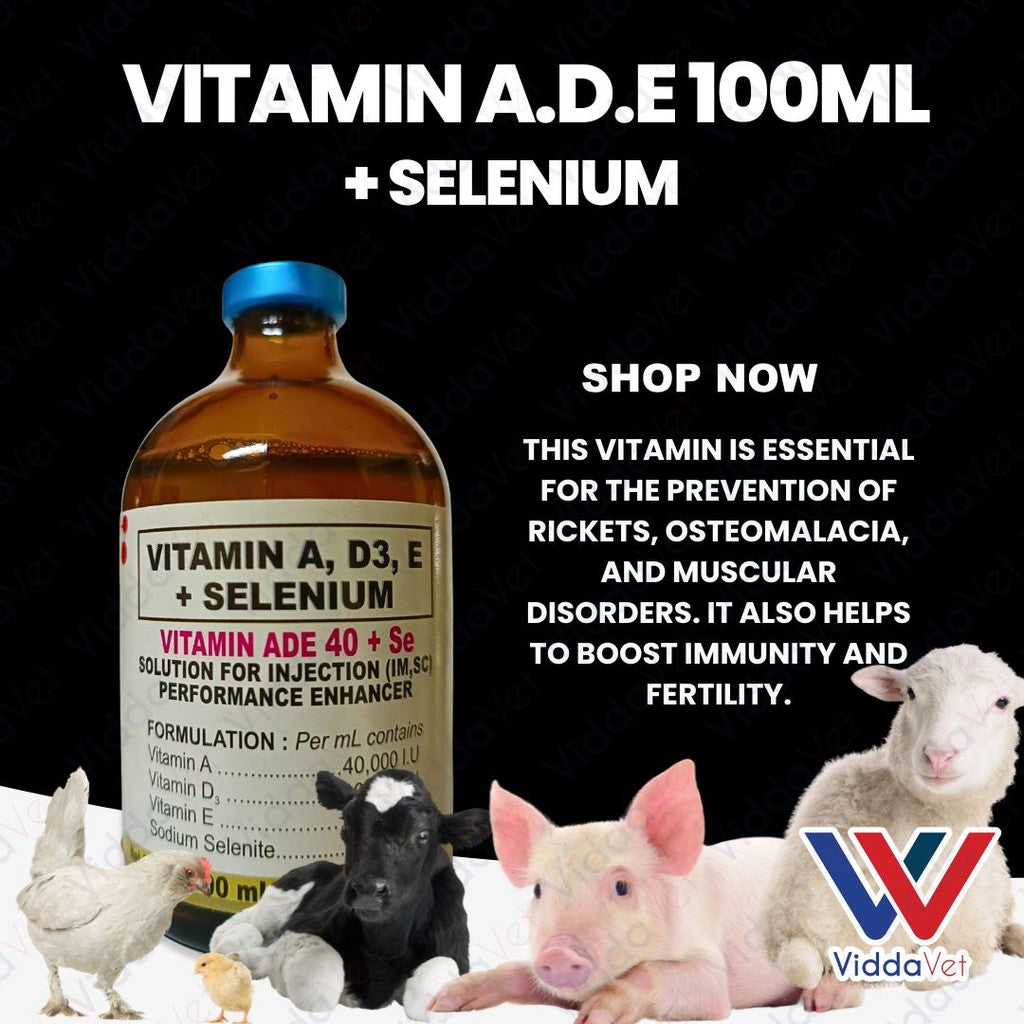 Nutrivet ADE + Selenium 100ml for Pets Vitamin Supplement for Better Health for Animals