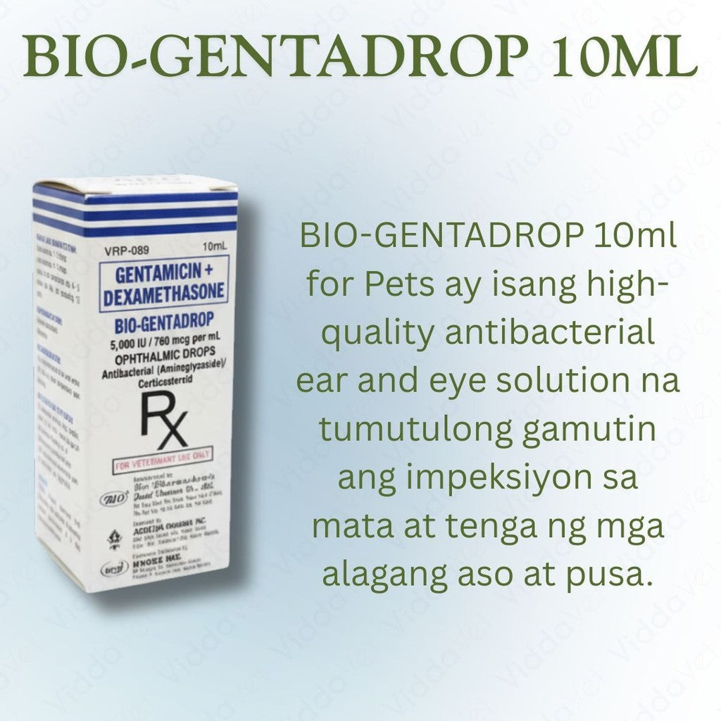 Bio Gentadrop 10ml Ear Cleaner and Eye Relief for Pets