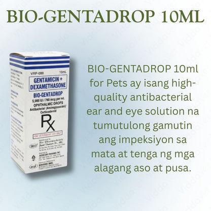 Bio Gentadrop 10ml Ear Cleaner and Eye Relief for Pets